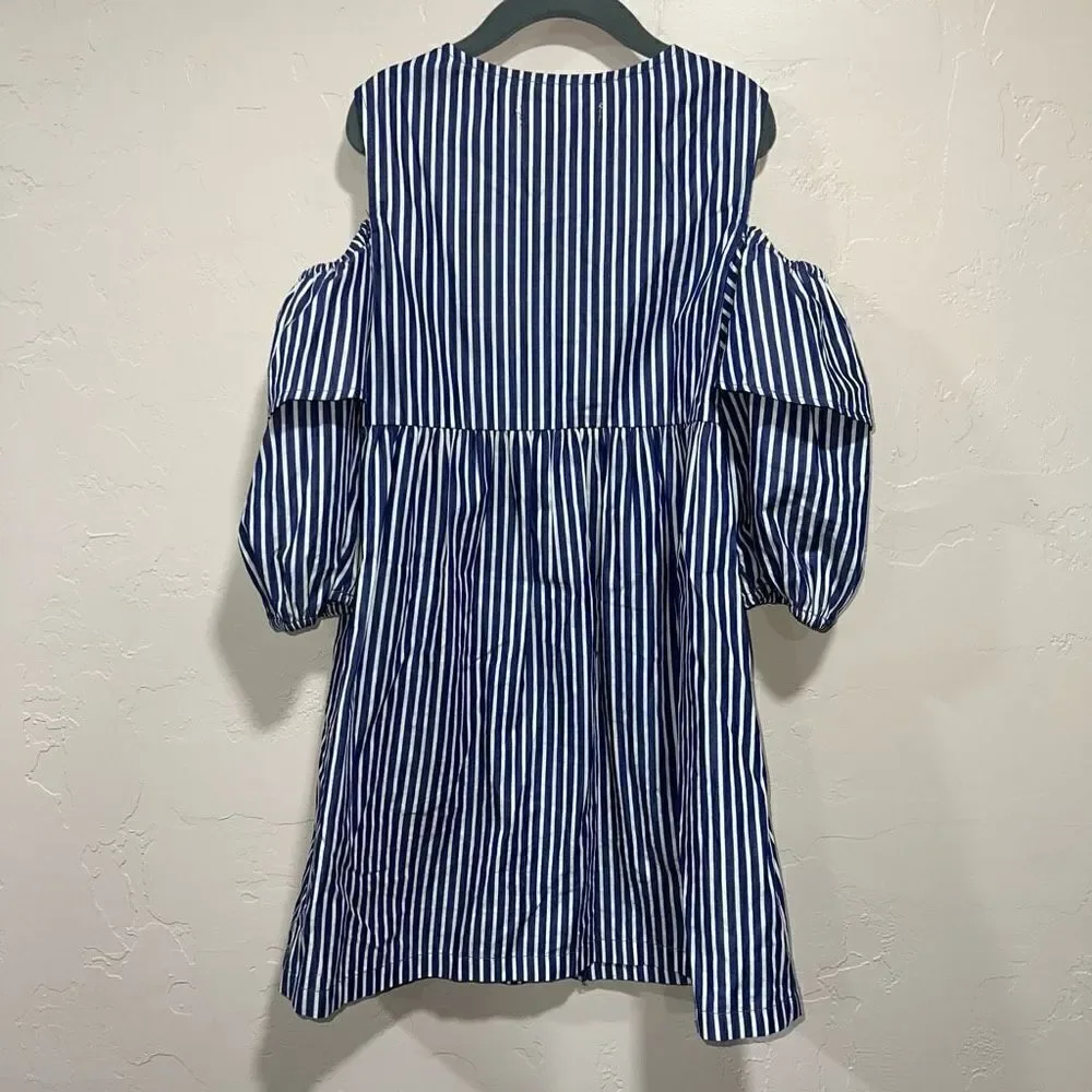 Zara Off the Shoulder Striped Dress